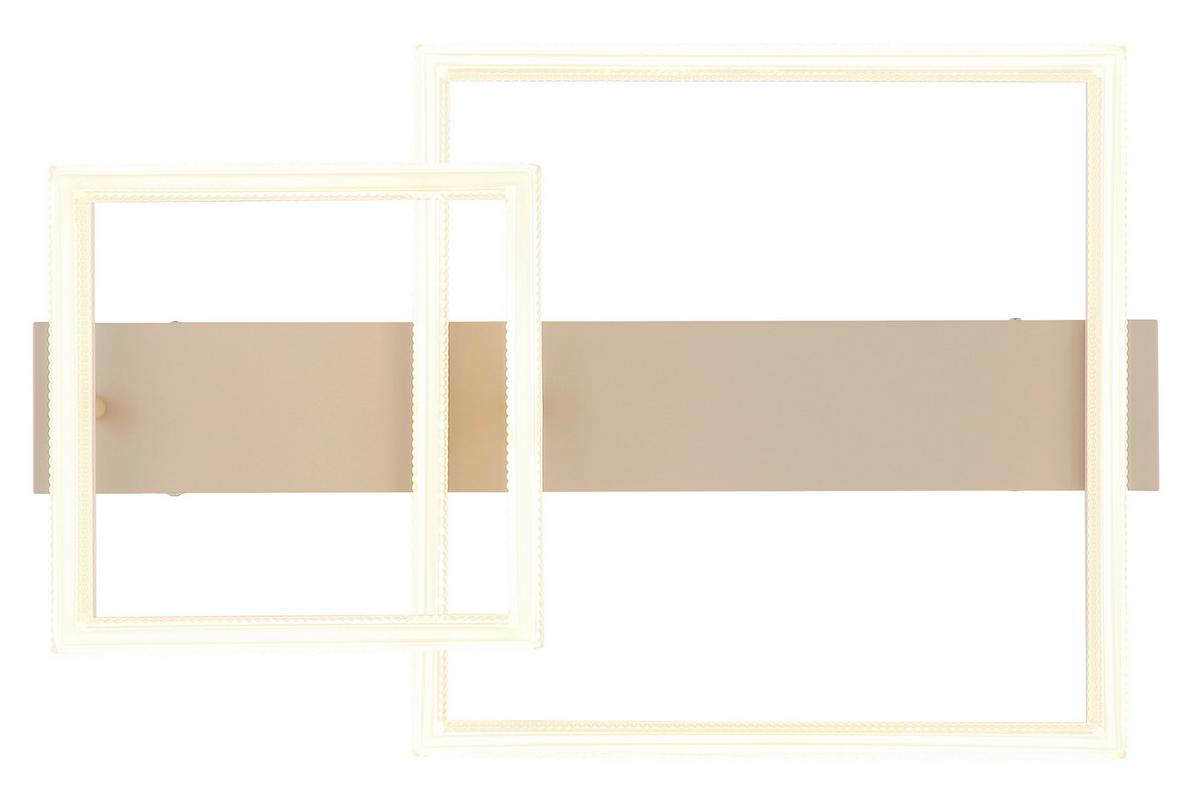 Led Stropna Svjetiljka Zara - bijela/boje pijeska, Design, metal/plastika (53/33/12,3cm) - Globo