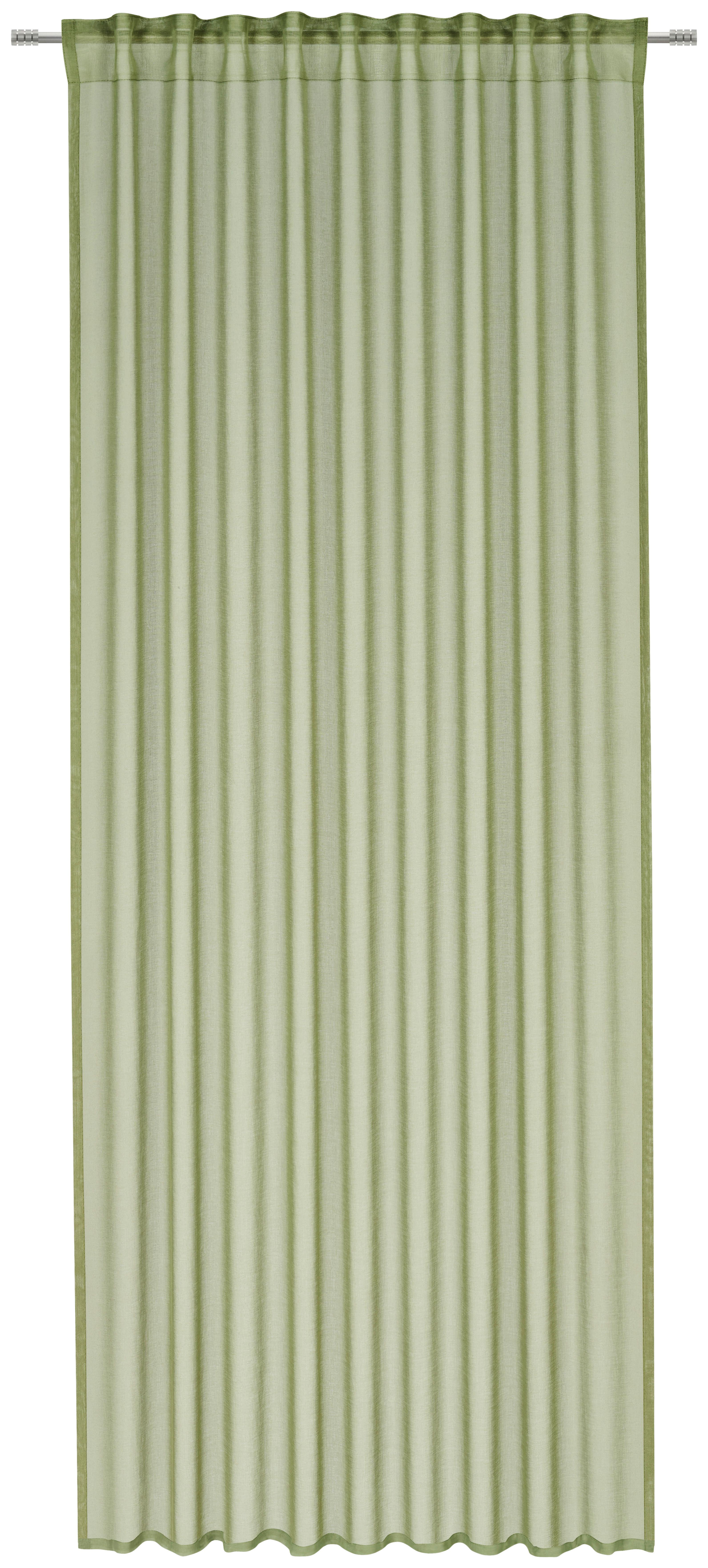 ZASŁONA GOTOWA DOLLY - zielony, Basics, tkanina (140/245cm) - Boxxx