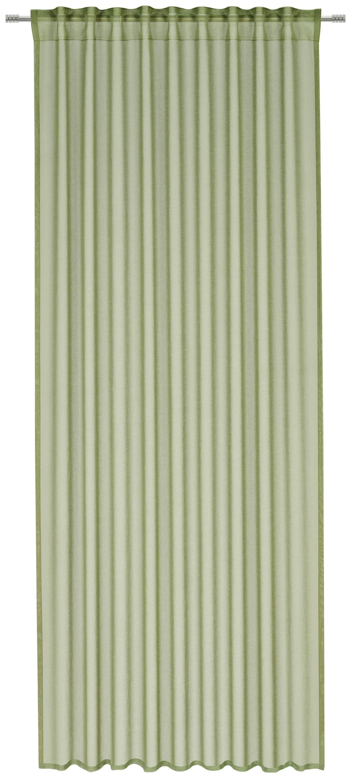 ZASŁONA GOTOWA DOLLY - zielony, Basics, tkanina (140/245cm) - Boxxx