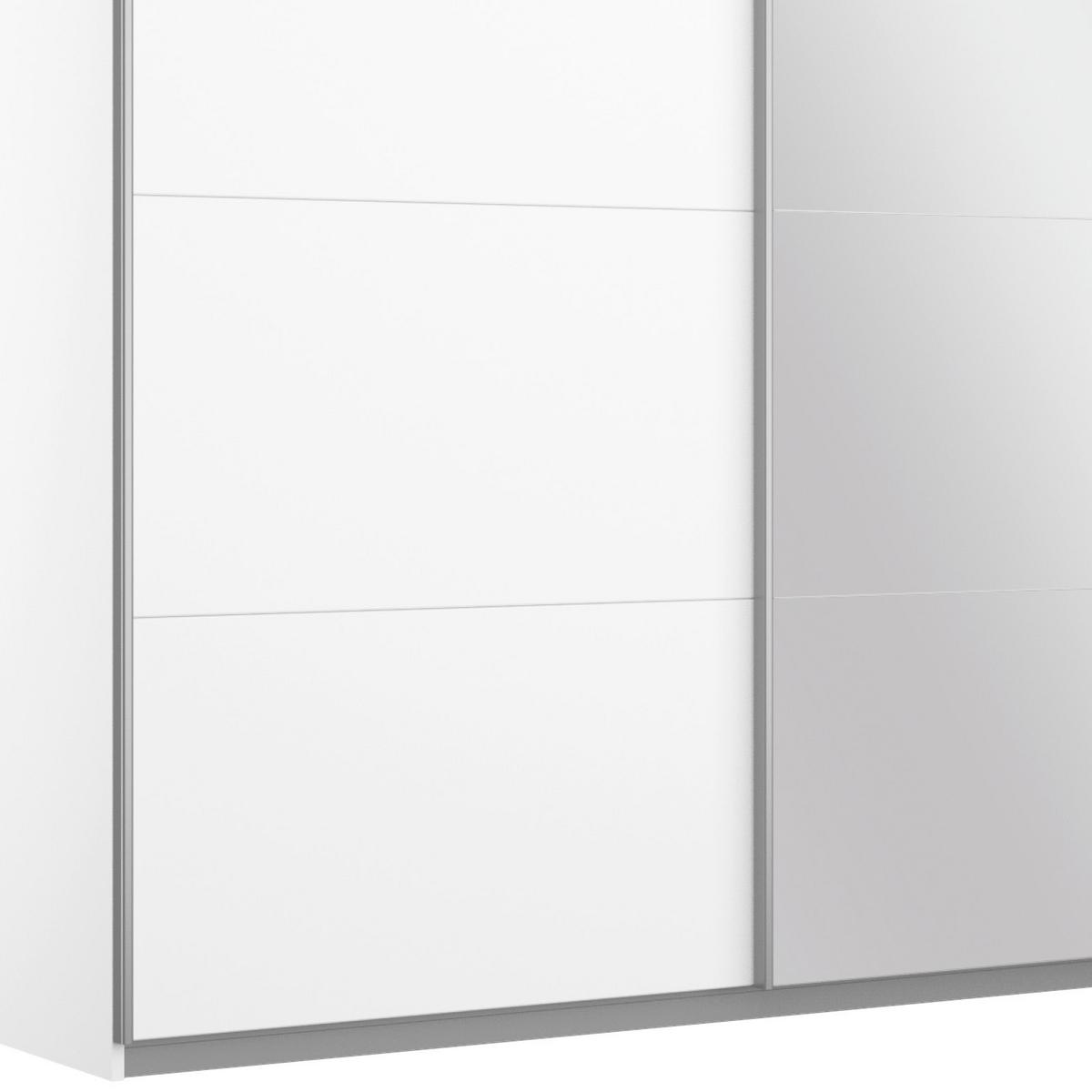 Ormar S Kliznim Vratima Belluno - bijela/boje aluminija, Moderno, drvni materijal/metal (181/210/62cm) - Modern Living