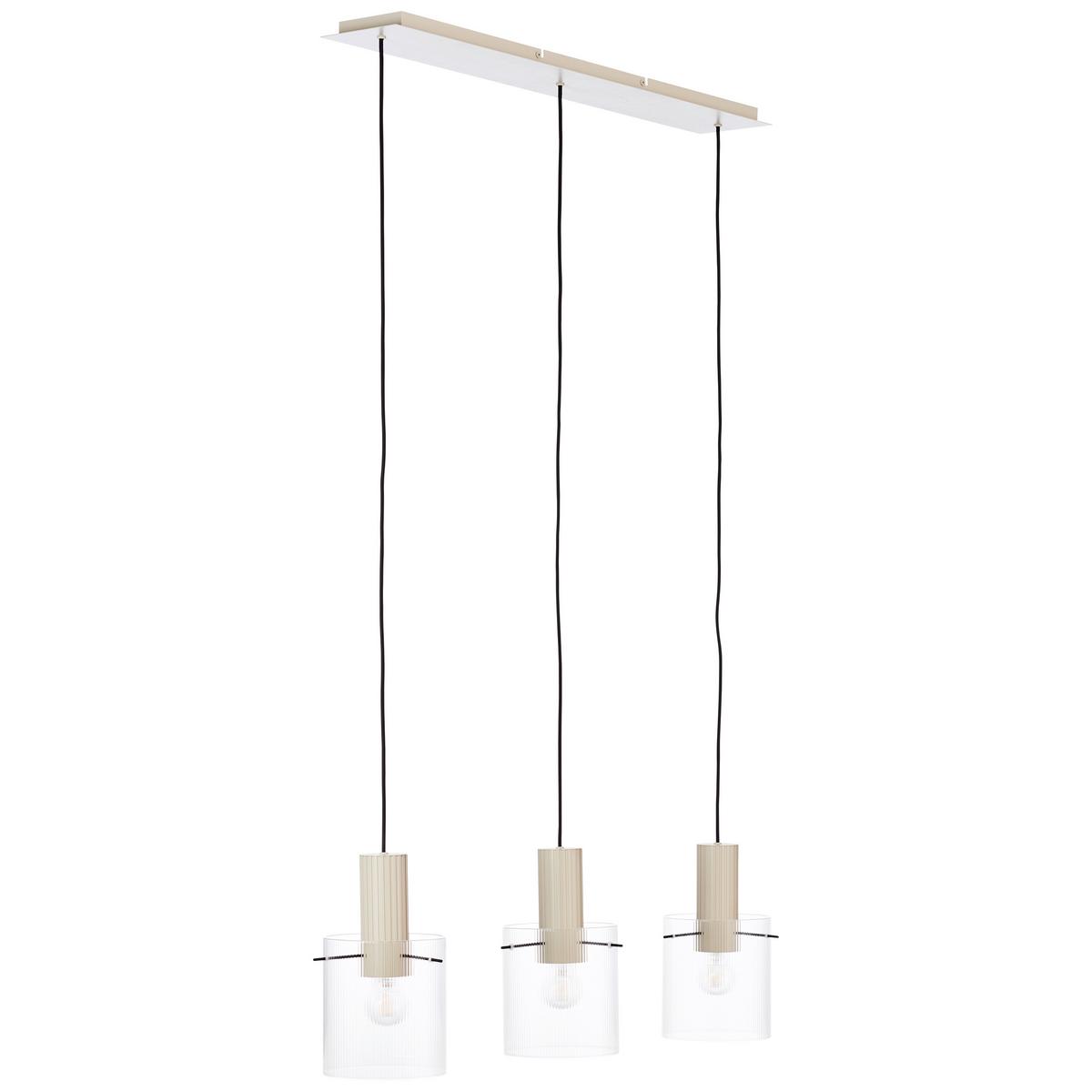 LAMPA WISZĄCA 70140A09 GÖTEBORG - beżowy/przezroczysty, Basics, metal/szkło (98/18/150cm) - Dieter Knoll