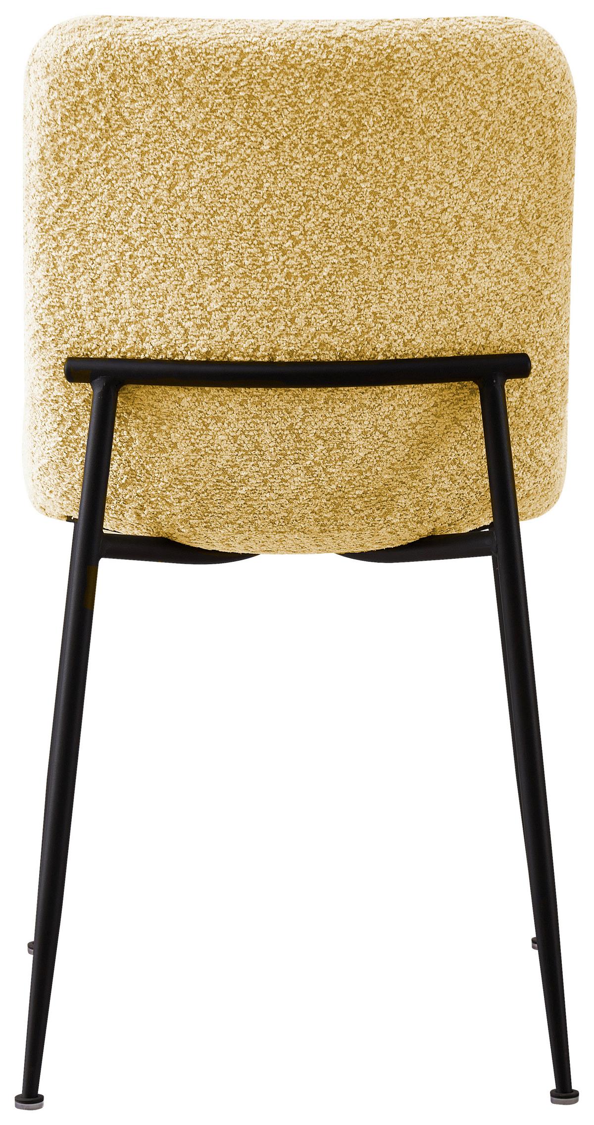 Stuhl Mila Gelb - Gelb/Schwarz, MODERN, Holz/Textil (43/82/57cm) - Mömax