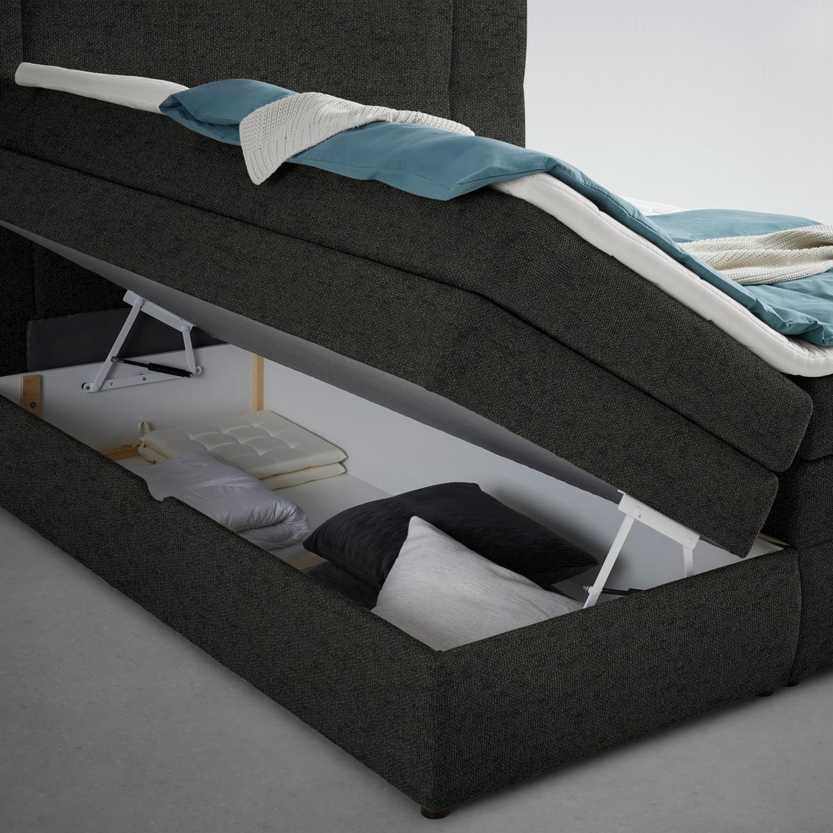 Boxspring Krevet Palace - crna, Konvencionalno, tekstil/plastika (180/200cm) - Premium Living