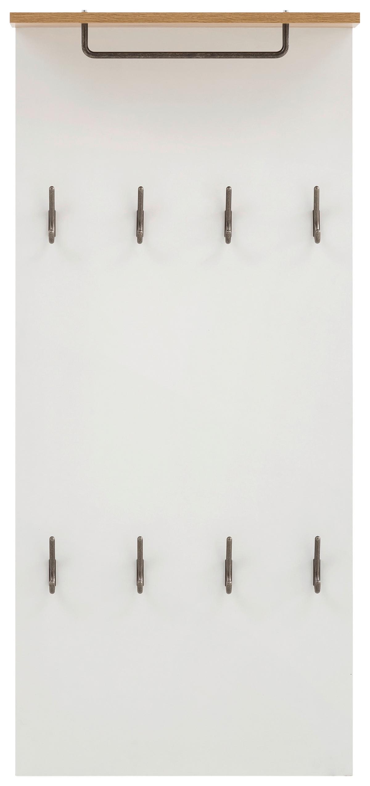 Garderobenpanel Marit ca.50x110,6x19,9cm Weiß - Eichefarben/Weiß, KONVENTIONELL, Holzwerkstoff (50/110,6/19,9cm) - MID.YOU