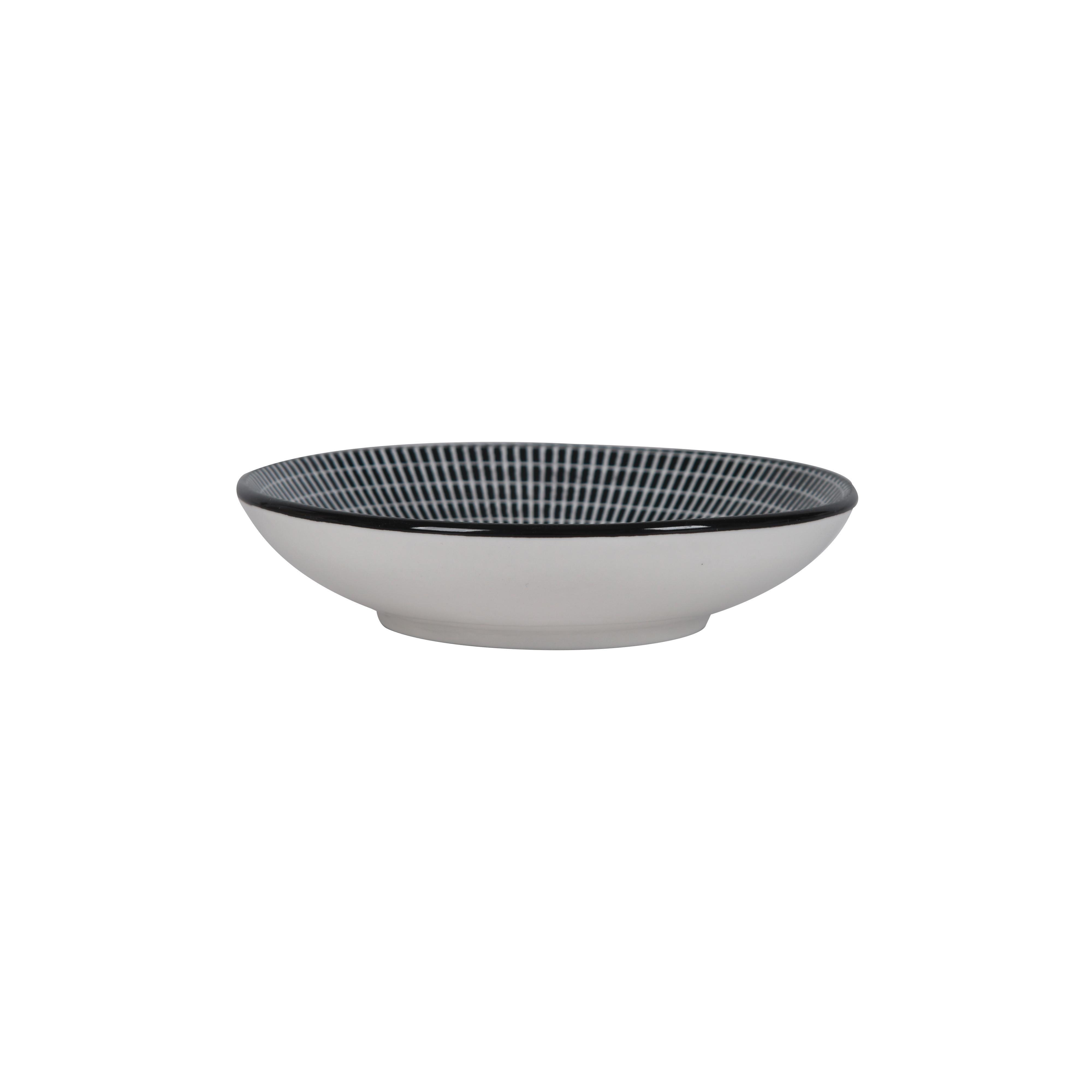 Dipschale Shiva Schwarz/Weiß - Schwarz/Weiß, LIFESTYLE, Keramik (10,1/2,4cm) - Mömax