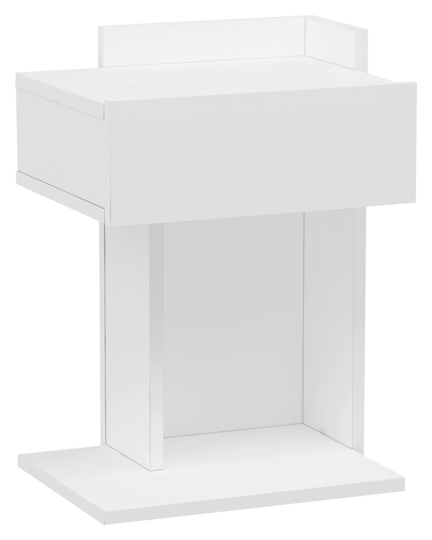 Nočna Omarica Herakles - bela, Design, leseni material (41,4/55/33,2cm) - MID.YOU