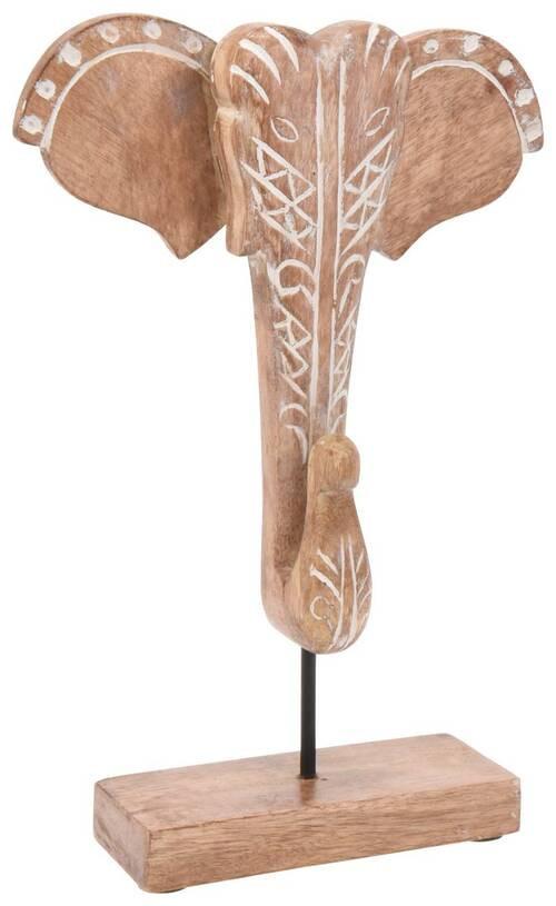 Dekorativni Slon Benjamin - prirodne boje, Basics, drvo (22/30/6cm) - Modern Living