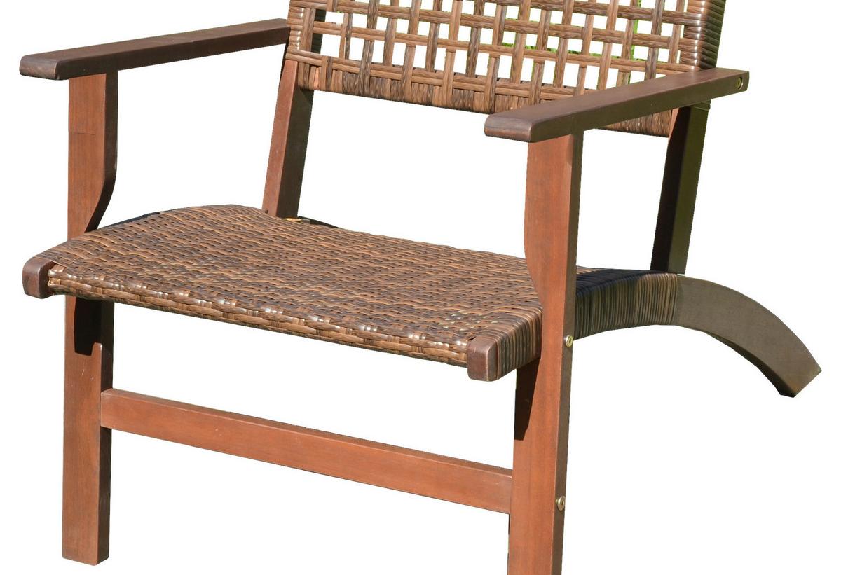 Balkonset 3-tlg. Eukalyptusholz - Dunkelbraun, Basics, Holz (40/40/35cm) - Gardenson