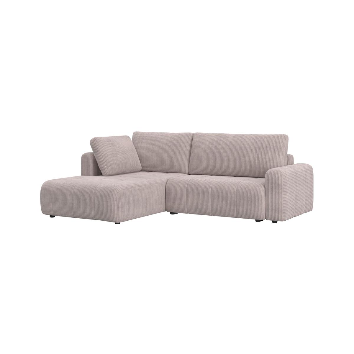 Sarokkanapé Ágyfunkcióval Gia - világosszürke, Modern, textil/fa (261/94/197cm) - Bessagi Home