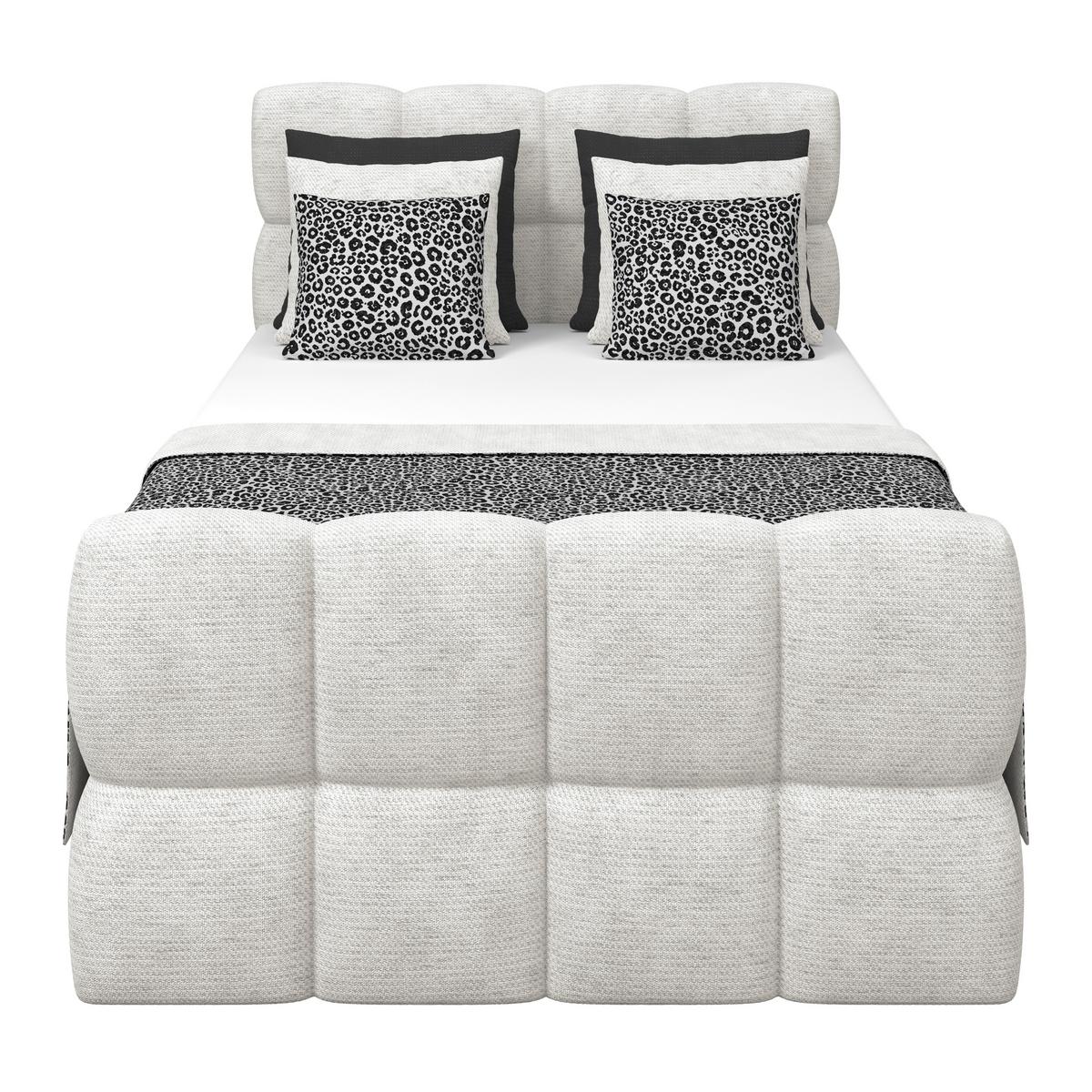 Postelja Boxspring Brisbane, Krem Barva, 140x220 - črna/krem barve, Trend, kovina/umetna masa (140/220cm) - Premium Living