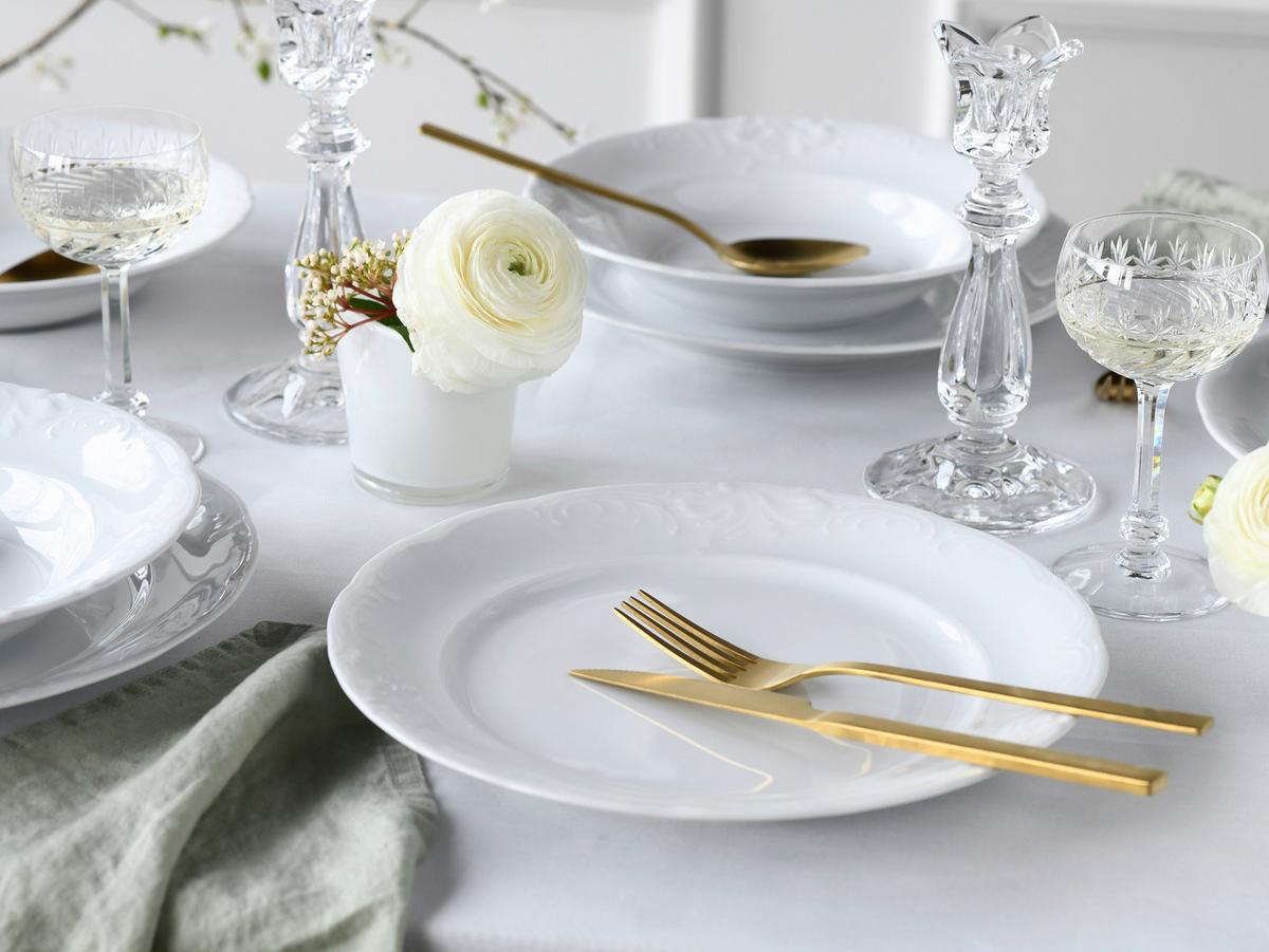 Jedilni Servis Frederike, 12-Delni - bela, Basics, keramika - Creatable