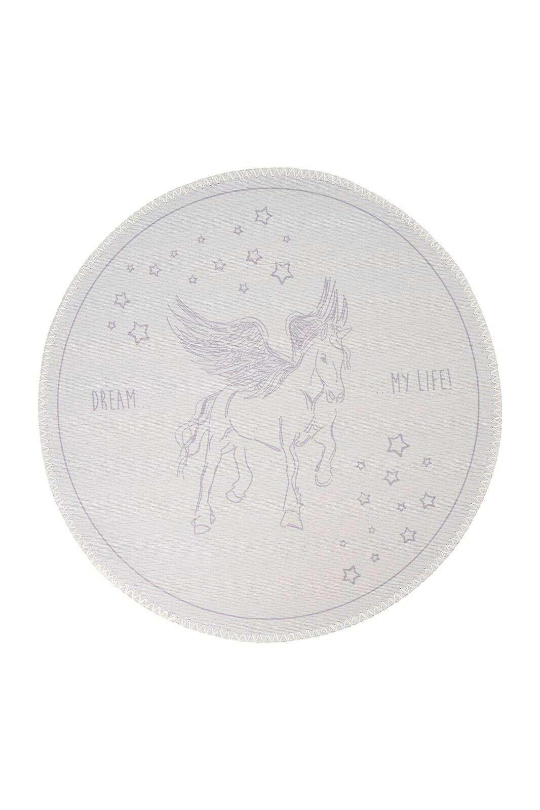 FLACHWEBETEPPICH BAMBINI 225 GRAU Ø 160CM RUND - Grau, Design, Textil (160/160cm) - Kayoom