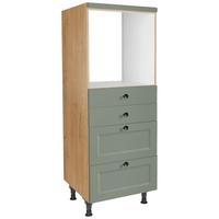 Geräteumbauschrank Cascada Grün - Eichefarben/Schwarz, MODERN, Holzwerkstoff/Metall (60/168/58cm) - Nobilia