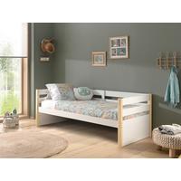 Bett Holz Margrit ca. 90x200 cm Weiß - Weiß/Kieferfarben, MODERN, Holz/Holzwerkstoff (90/200cm) - MID.YOU