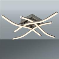 LED-Deckenleuchte Ada, max. 1x15 Watt - Chromfarben, KONVENTIONELL, Kunststoff/Metall (47,5/8,8cm) - Modern Living