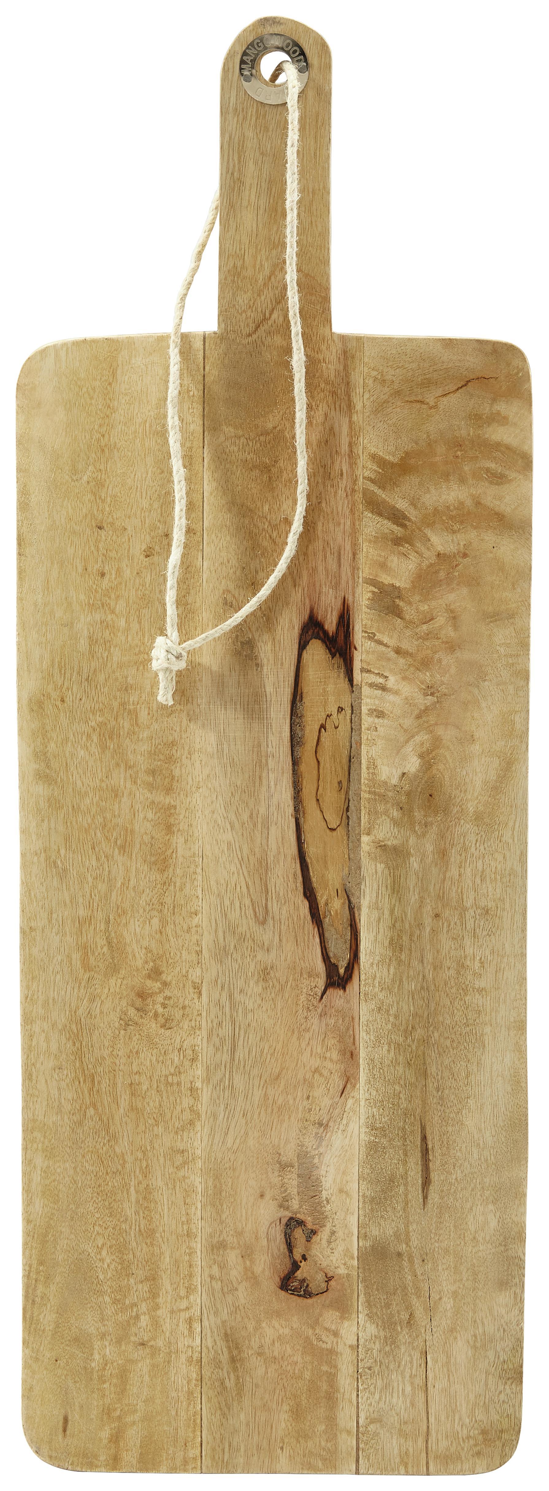 Schneidebrett aus Mangoholz ca. 24x70cm - Naturfarben, ROMANTIK / LANDHAUS, Holz (24/70cm) - Zandiara