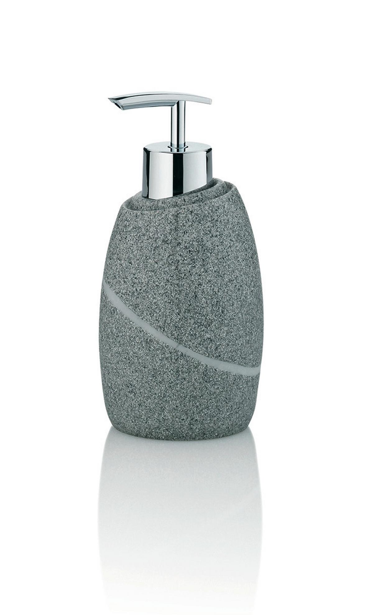 DOZOWNIK NA MYDŁO 20257 - szary, Basics, tworzywo sztuczne (7,5/16cm) - Kela