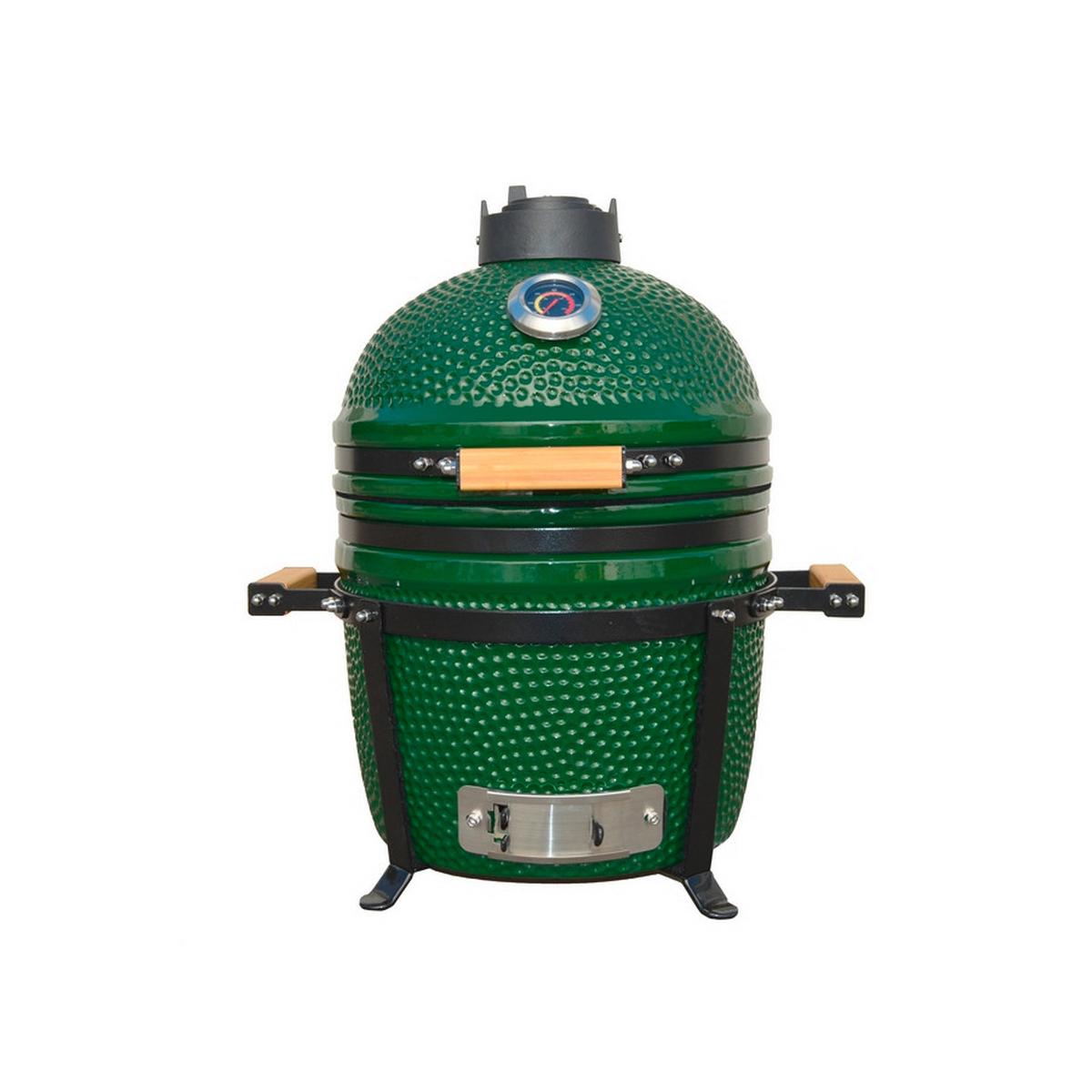 Kerámia Grill Kamado Miniplus - piros/zöld, fém/kerámia (39/86cm)