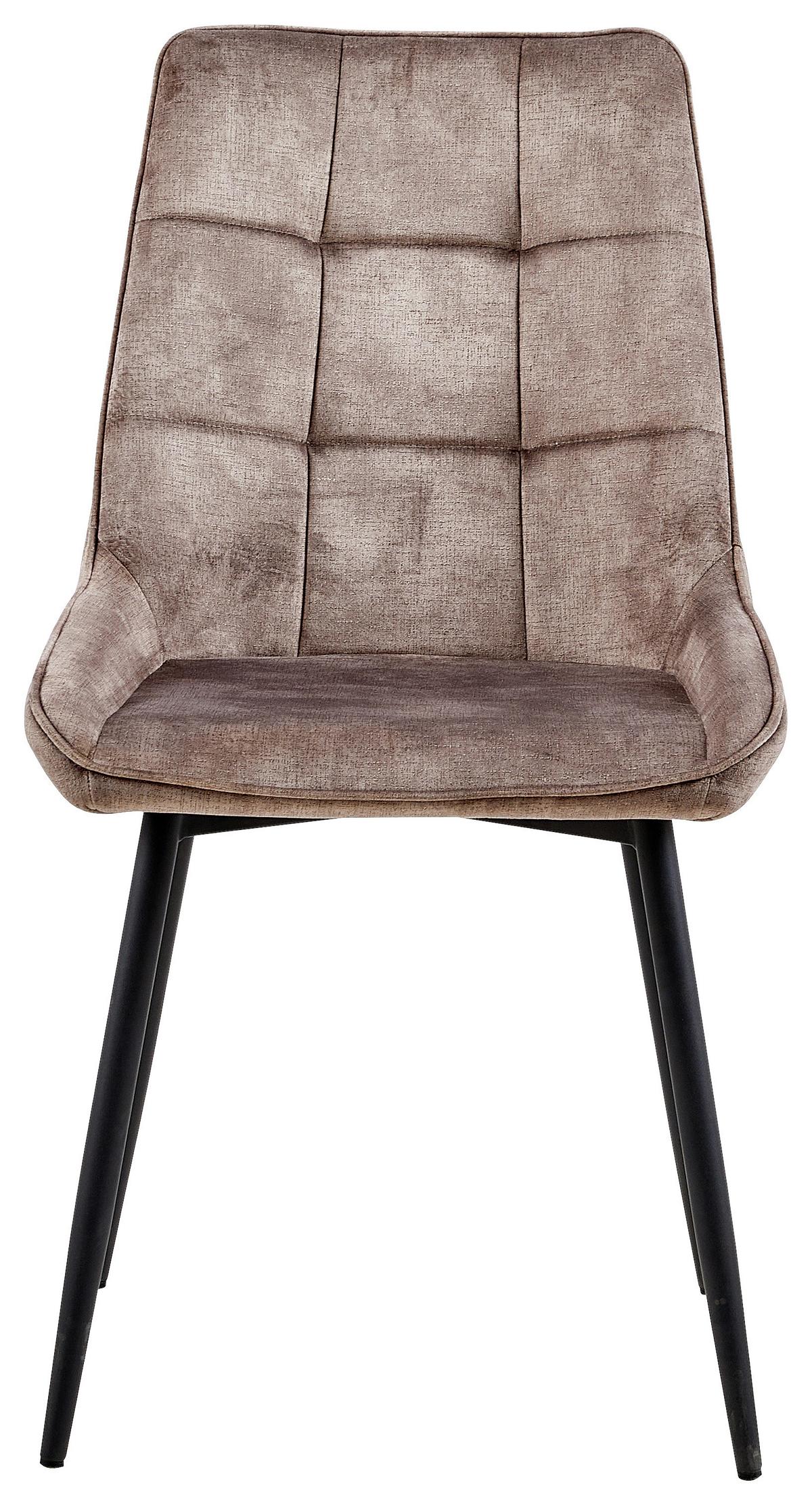 KRZESŁO ULLA - czarny/jasnobrązowy, Design, metal/tkanina (48/87/60cm) - Xora