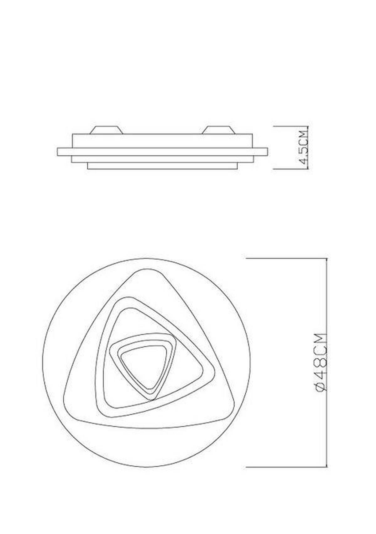 Led Mennyezeti Lámpa 48012-46 Sabatino - antracit/fehér, Design, műanyag/fém (50/6cm) - Globo