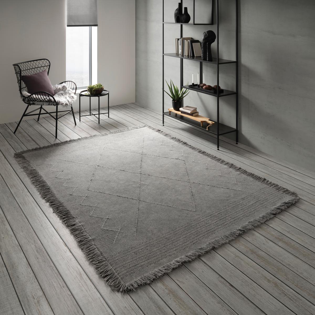 Ručno Tkani Tepih Monaco 3 - siva, tekstil (160/230cm) - Modern Living