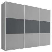 Ormar S Kliznim Vratima Includo - bijela/siva, Moderno, drvni materijal/metal (336/222/68cm) - Premium Living