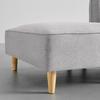 RECAMIERE FANNY - ljusgrå/naturfärgad, Modern, trä/textil (154/55/73cm) - Bessagi Home