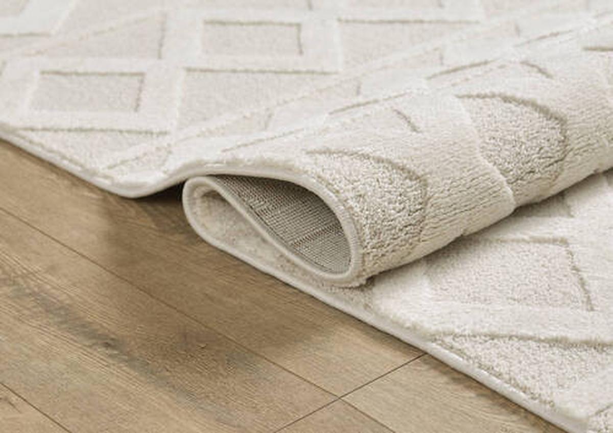 Webteppich Elio Creme ca. 80x150cm - Beige/Creme, KONVENTIONELL, Textil (80/150cm) - Novel