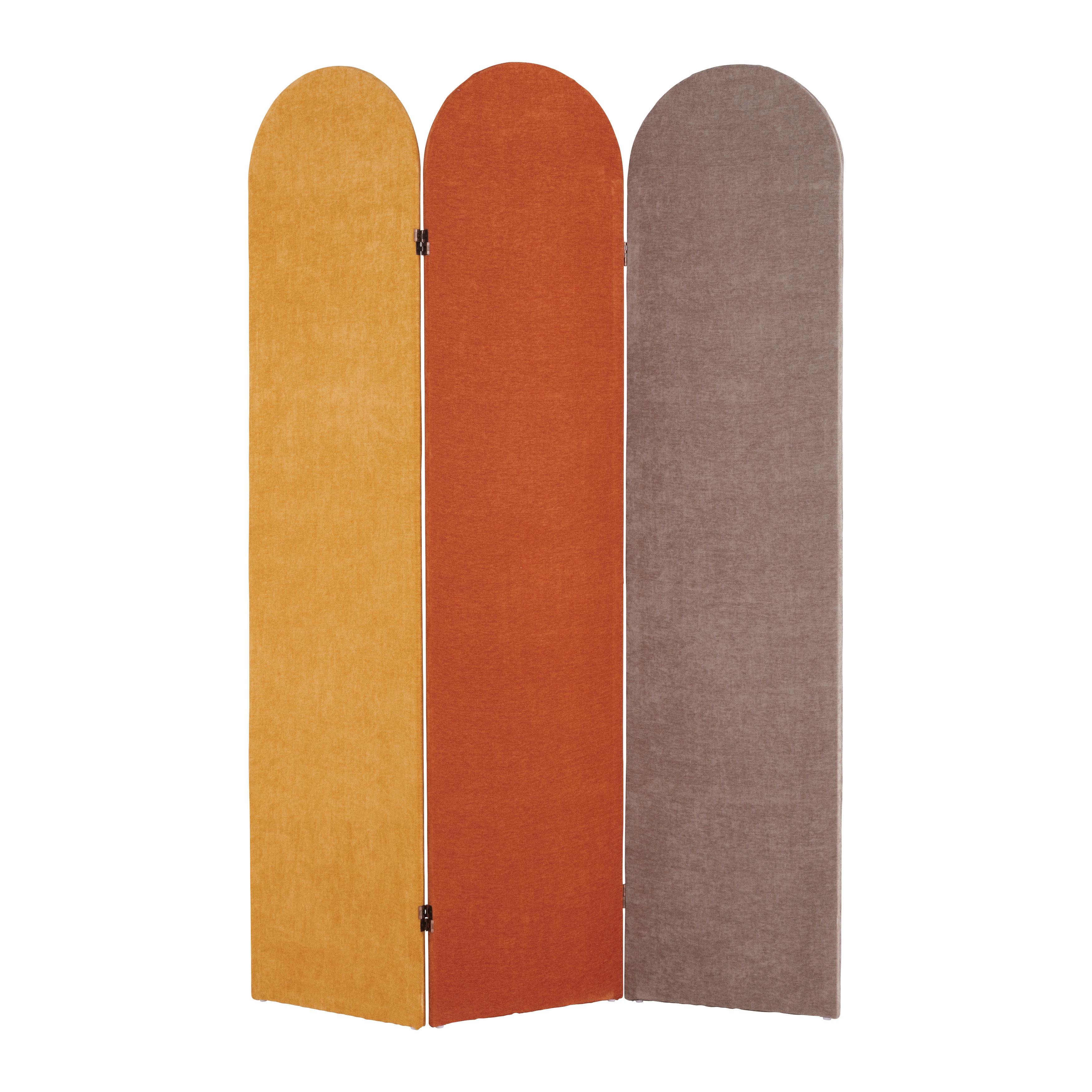 SKÄRMVÄGG DIDI -EXKLUSIV- - brun/grå, Klassisk, trä/textil (120/170/2cm) - Mömax