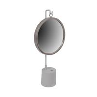 Tischspiegel Eleganca ca. 30x65x13 cm Silber/Weiß - Silberfarben/Weiß, LIFESTYLE, Glas/Metall (30/65/13cm) - Kayoom