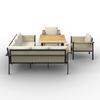 DINING-LOUNGESET CASSANDRA - Hellbraun/Teakfarben, MODERN, Holz/Textil - Bessagi Garden