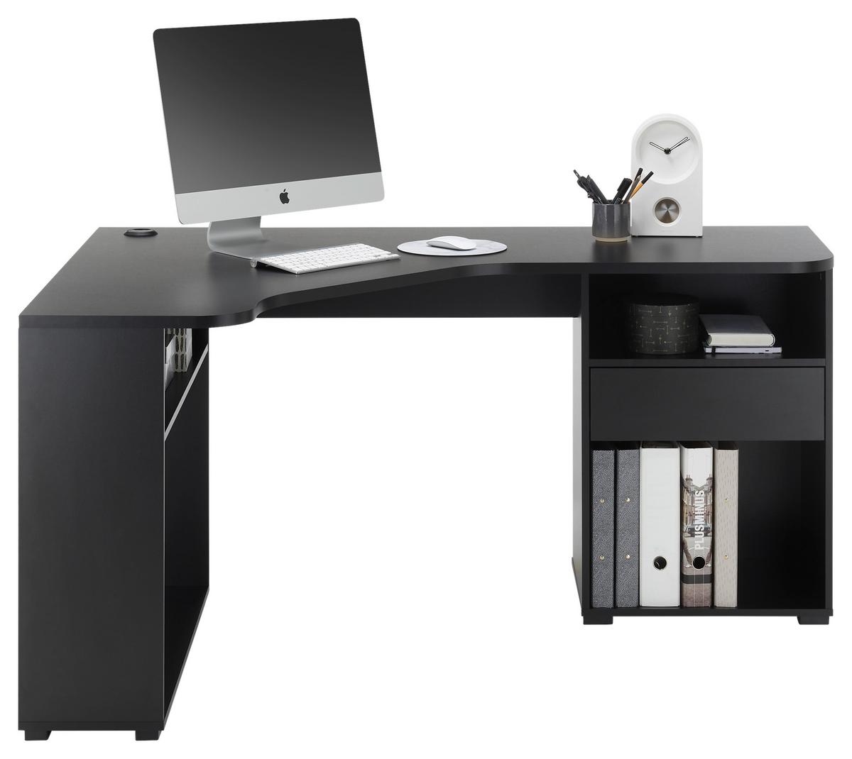 Gaming Miza Bc 3155, Črna, 110-150x50cm - črna, Design, leseni material (110/150/74/50cm) - MID.YOU