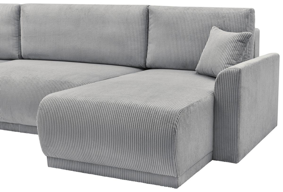 Coltar KIM U - gri, Modern, lemn (146/313/160cm) - Modern Living