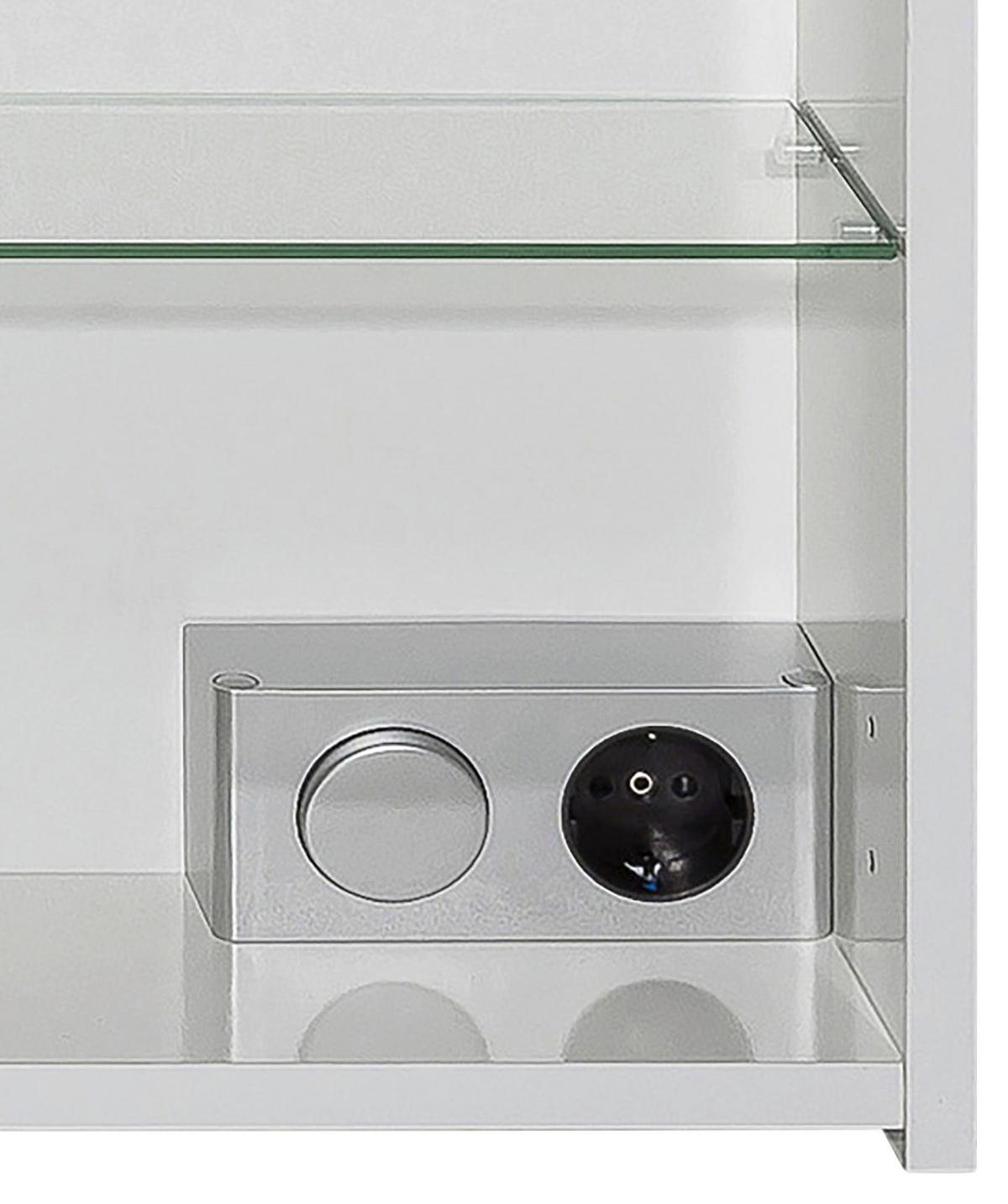 Spiegelschrank Profil 1200 Weiß 3-türig - Silberfarben, MODERN, Glas/Holzwerkstoff (120,5/72,5/16cm) - MID.YOU