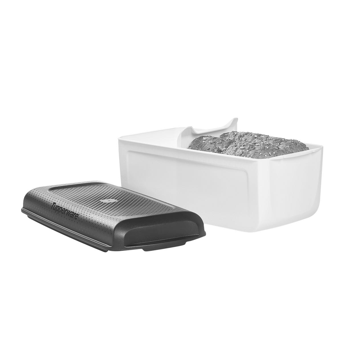 Kenyértartó Doboz Tetővel Tupperware Breadsmart - S - fekete/fehér, Modern, műanyag (32/16/15cm) - Tupperware