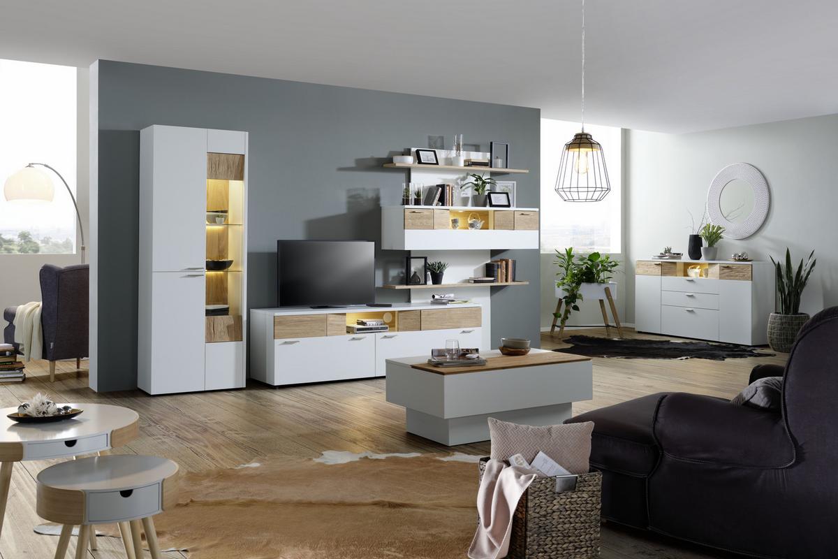 Wandpaneel in Weiß - Weiß, MODERN, Holzwerkstoff (150/204/25cm) - Premium Living