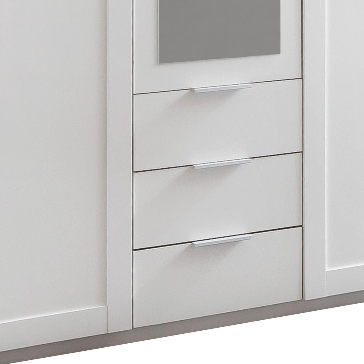 Ormar S Klasičnim Vratima Nadja - bijela/srebrne boje, Konvencionalno, staklo/drvni materijal (135/210/58cm) - Modern Living
