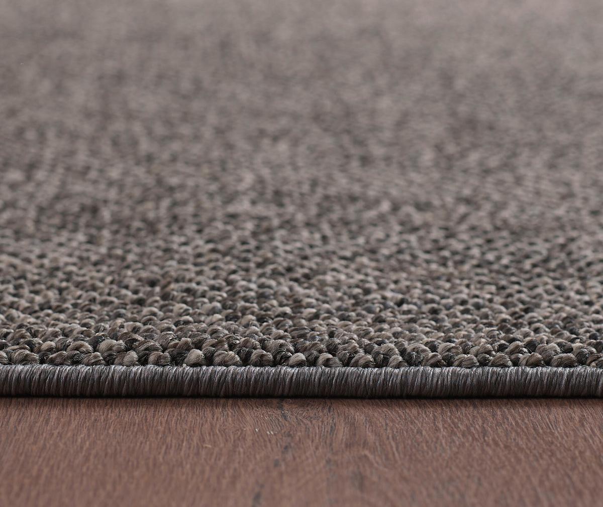 Webteppich Loom Grau Ø ca. 120cm - Grau, Basics, Textil (120cm) - Novel