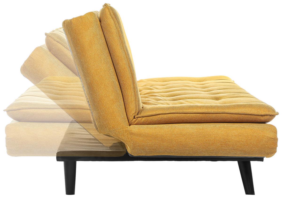 Kanapéágy Sun - sárga, Modern, textil/fa (190/83/93cm) - Mömax