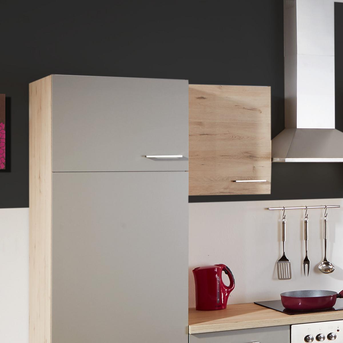Kuhinjski Blok Brez Aparatov Riva, Barva Šampanjca, Hrast - barve šampanjca/barve hrasta, Moderno, leseni material (270cm) - FlexWell