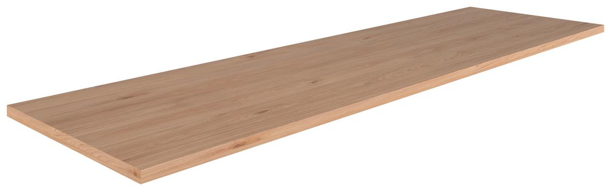 Arbeitsplatte APL220 in Eichefarben ca. 60x220cm - Eichefarben, Holzwerkstoff (220/60cm) - FlexWell