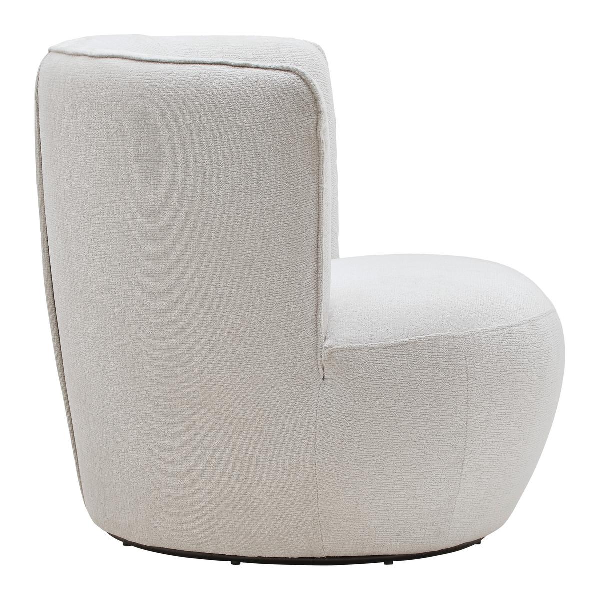 Sessel Jasima in Beige drehbar - Beige/Schwarz, Modern, Textil/Metall (77/81/85cm) - Premium Living