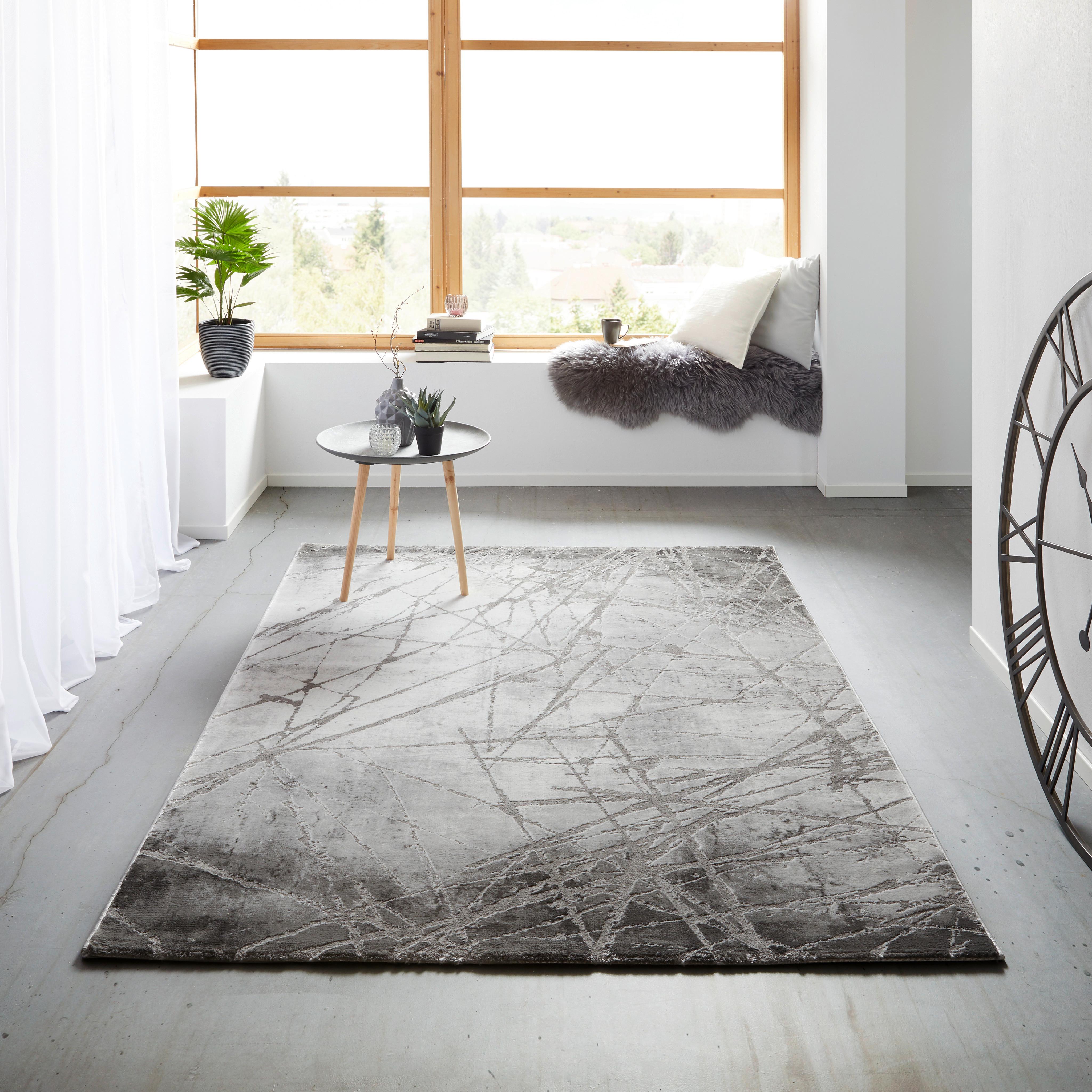 Webteppich Manchester 4 Grau ca. 200x290cm - Grau, MODERN, Textil (200/290cm) - Mömax
