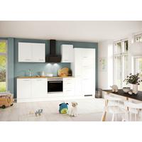 Küchenblock inkl. 5 E-Geräte IP1200 Weiß - Eichefarben/Silberfarben, Trend, Holzwerkstoff/Metall (310cm) - Impuls