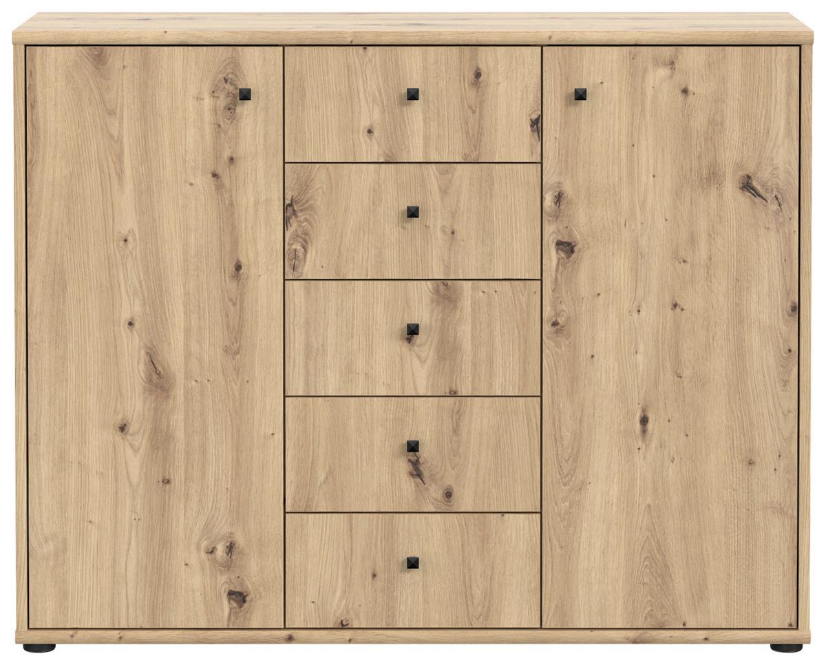 Komoda Tempra 2, Barva Hrasta - hrast artisan, Design, leseni material (108,8/85,5/34,8cm)