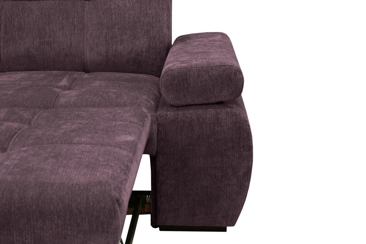 Kutna Garnitura Vegas - boje kupine/crna, Design, drvo/tekstil (173/294cm) - Modern Living