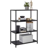 Regal in Schwarz - Schwarz, Modern, Holzwerkstoff/Metall (80/113/40cm) - Mömax