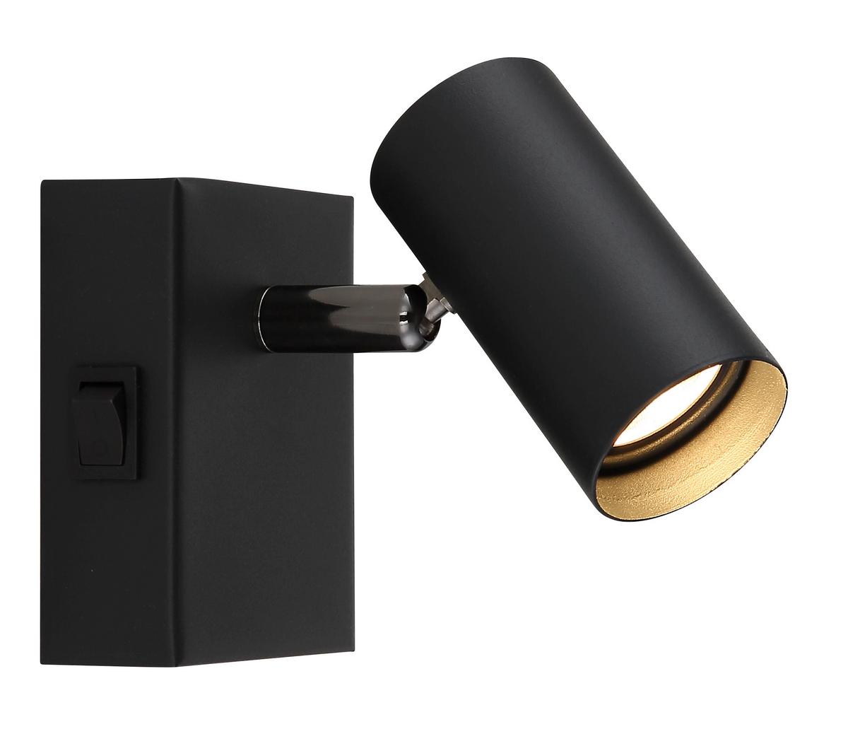 Led Reflektor Este - crni krom/crna, Design, metal (11/9/7cm) - Globo