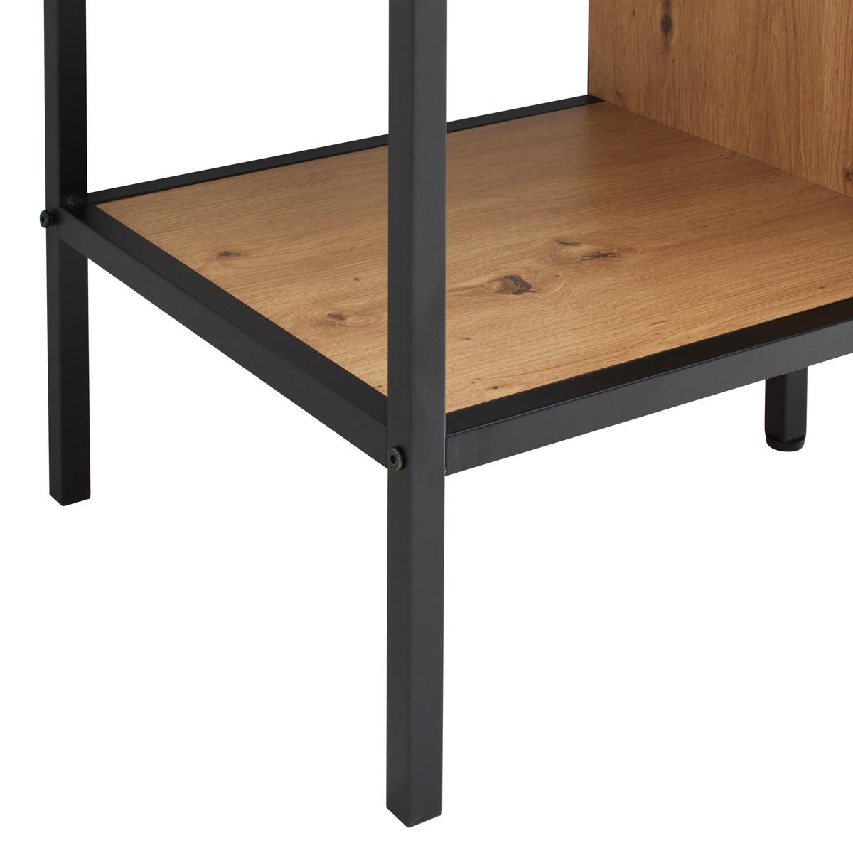 Tv Szekrény Queens - natúr színű/fekete, Modern, faalapú anyag/fém (160/54/40cm) - Mömax