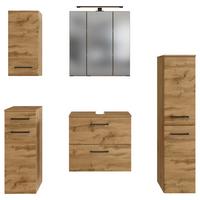 Badmöbel-Set Manchester B: 120 cm Eiche Wotan Dekor - Eichefarben, MODERN, Holzwerkstoff (120cm) - Held